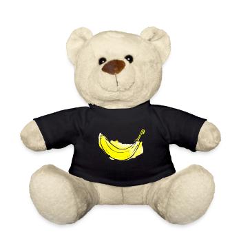 Banana fruit fruit gift delicious peel yellow - Teddy Bear - black - Front