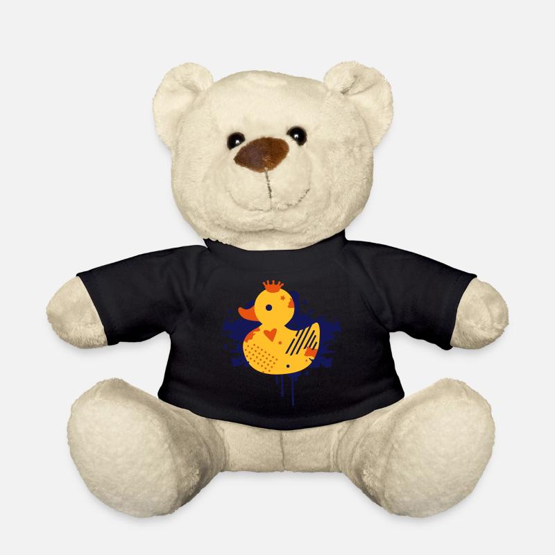 Ente mit Krone Graffiti - Teddy - Schwarz