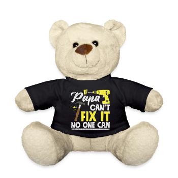 If Papa Can't Fix it no one can vatertag geschenk - Teddy - Schwarz - Vorne