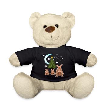 HASE , Weihnachten - Teddy - Schwarz - Vorne