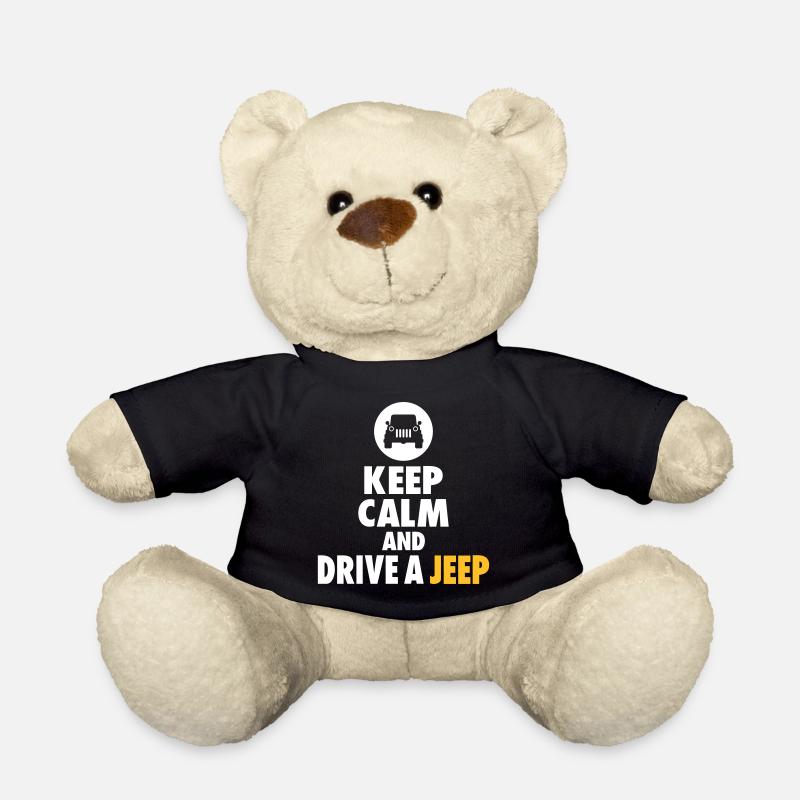 restez calme et conduisez une jeep - Nounours - noir