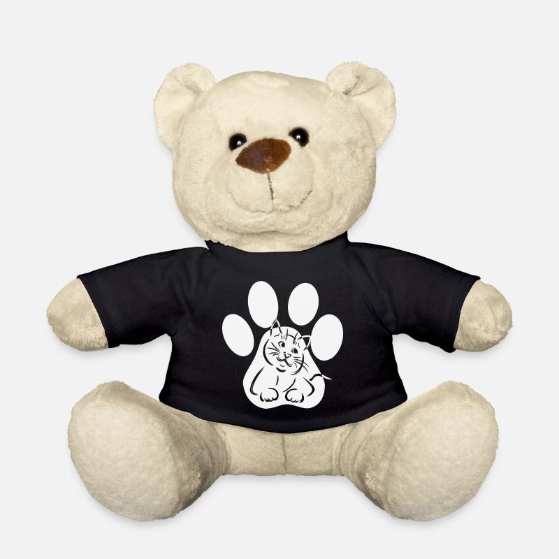 Katze Pfote Miezekatze in Pfote Geschenk - Teddy - Schwarz