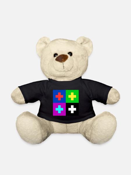 swiss flag in colours - Teddy - Schwarz