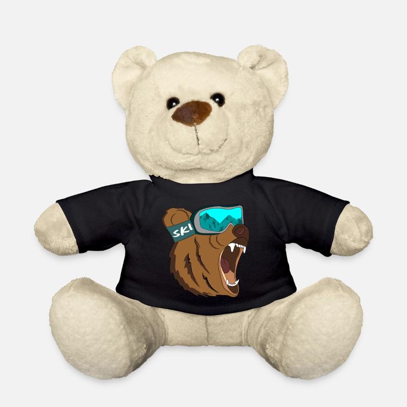 Ski Bear Rider Skier Ours De Neige Cadeau De Type Cool - Nounours - noir