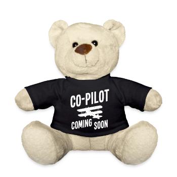 Co-pilote Coming Soon, parents Mama Papa pilote privé - Nounours - noir - Devant