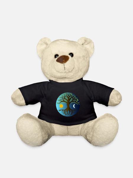 Yggdrasyl World Tree World Ash Mimameid Lärad - Teddy Bear - black