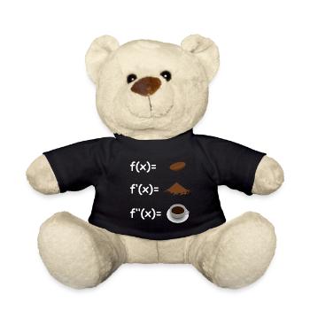 mathematician coffee funny - Teddy Bear - black - Front