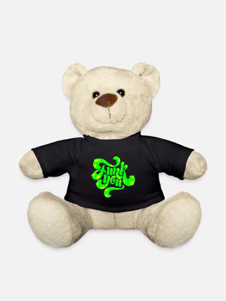 Grünes Neon-Punk-Textdesign - Teddy - Schwarz