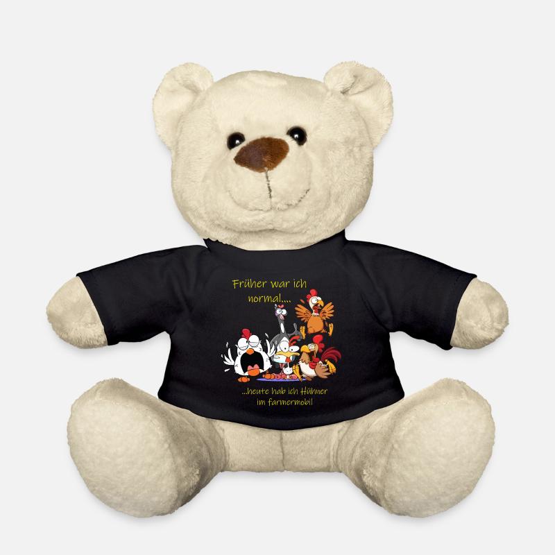 Früher war ich normal ---- Hühnershirt - Teddy - Schwarz