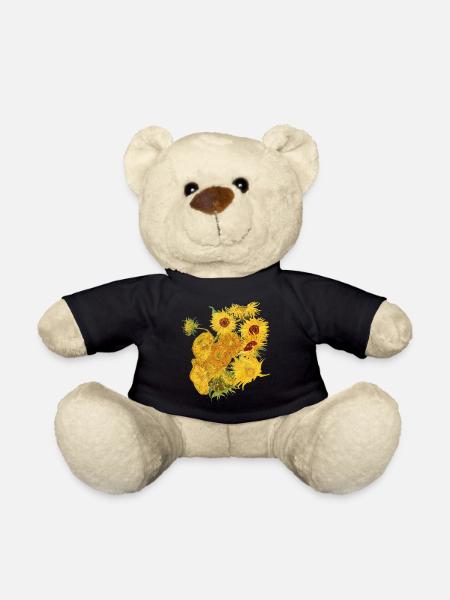 Vincent van Gogh Sunflowers Art history Shirt - Teddy Bear - black