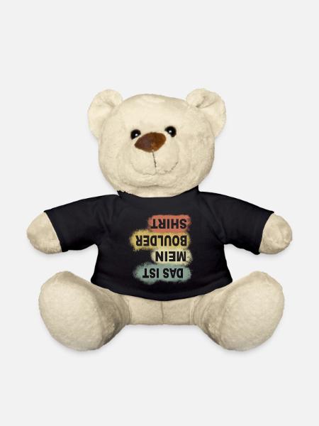 Bouldern Klettern Sportkletterer Geschenk - Teddy - Schwarz