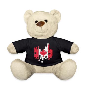 Canada Flag Puzzle Canada Maple Leaf Maple Leaf - Teddy Bear - black - Front