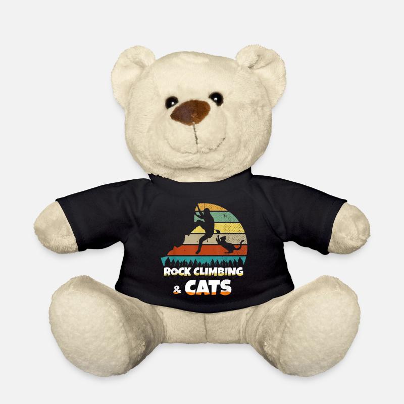 Rock Climbing Cat Klettern Katze Geschenk Hobby - Teddy - Schwarz