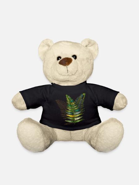 filigranes Farn Trio aus zarten leuchtenden Farben - Teddy - Schwarz