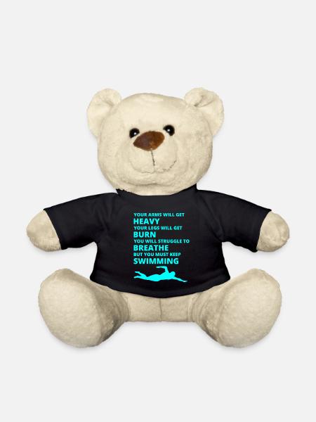 Schwimmen Schwimmen Team Schwimmer Athlet lustig - Teddy - Schwarz