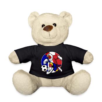 Frankreich Hahn Fußball Fan - Teddy - Schwarz - Vorne