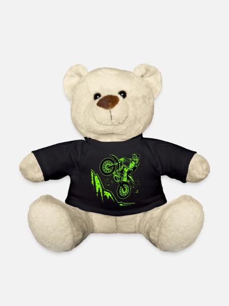 motocross moto cross motard cadeau humour moto - Nounours - noir