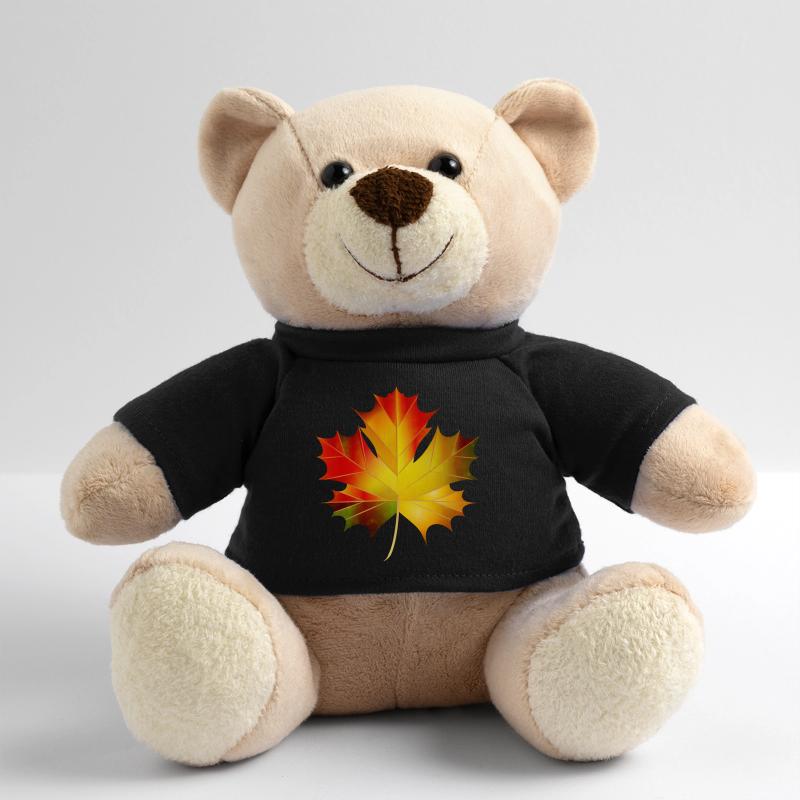 beautifully glowing autumn maple leaf Teddy Bear