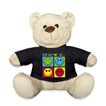 Smileys and four-color - Teddy Bear - black - Front