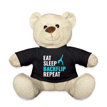 Gymnastics Gymnast Backflip Acrobatics Funny - Teddy Bear - black - Front