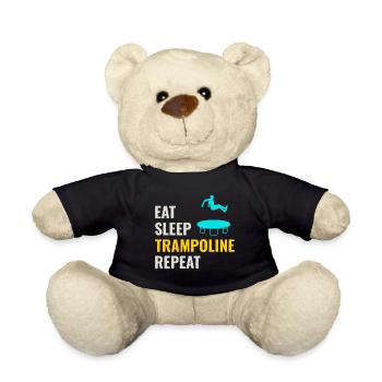 Trampoline Jumper Jumping Gymnastics Gymnast Funny - Teddy Bear - black - Front