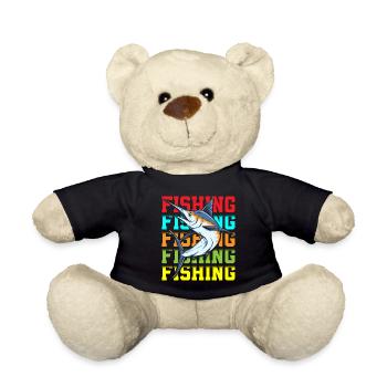Fishermen Fishing Fishing Bait - Teddy Bear - black - Front