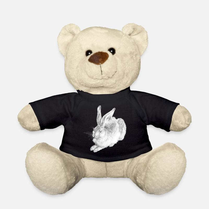 LAPIN BLANC | Lièvre des neiges d’après Albrecht Dürer - Nounours - noir