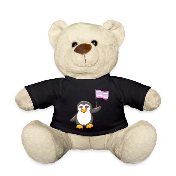 Gay Pride Antarctique Animal Penguin Intersexuel LGBT - Nounours - noir - Devant