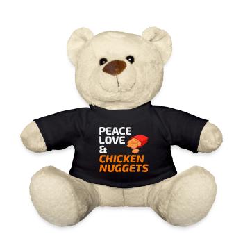 Chicken Nuggets Fast Food Lustiger Spruch - Teddy - Schwarz - Vorne