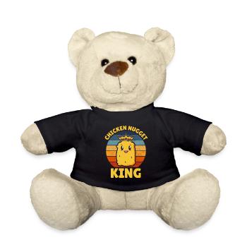 Chicken Nugget King Geburtstag Fast Food Lustig - Teddy - Schwarz - Vorne