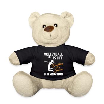Sports Player Beach Ball Heartbeat - Teddy Bear - black - Front
