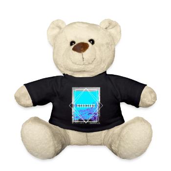 Valencia Spain City Skyline Home Love Holiday - Teddy Bear - black - Front