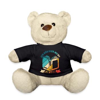 Ich Hör Dich Nicht Ich Lese | Geschenk Leseratte B - Teddy - Schwarz - Vorne