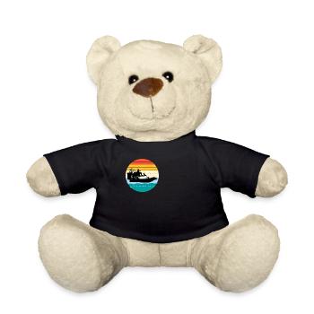 Vintage Rétro Airboat Fanboat Airboating Planeboat - Nounours - noir - Devant
