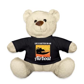 Airboat Fanboat Airboating Planeboat Swamp Boot - Teddy - Schwarz - Vorne