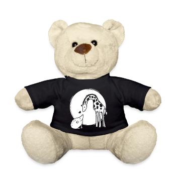 Amour de girafe et hérisson - Nounours - noir - Devant
