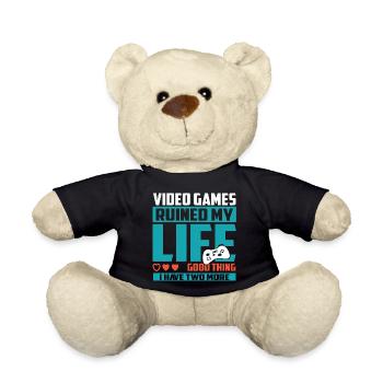 Gamer Extra Life - Teddy Bear - black - Front