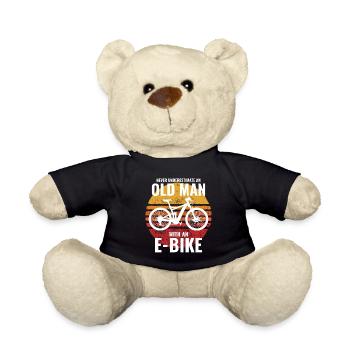 E-Bike Electric Bicycle Bike Cycling Dad Grandpa - Teddy Bear - black - Front