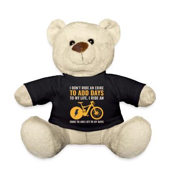 E-Bike Electric Bicycle Bike Cycling Biker Mtb - Teddy Bear - black - Front
