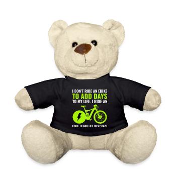 E-Bike Electric Bicycle Bike Cycling Biker Mtb - Teddy Bear - black - Front