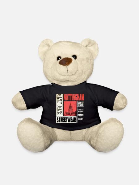 Nottingham England UK City Skyline Home Love - Teddy Bear - black