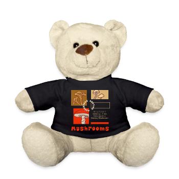 Natur Gemüse Pilze Wildtiere - Teddy - Schwarz - Vorne