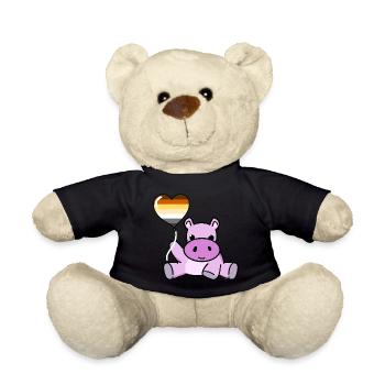 Hippo Ballon Gay Bear Pride - Teddy - Schwarz - Vorne