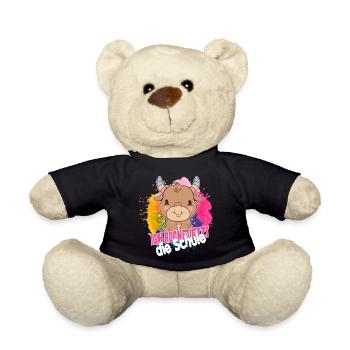 Endlich Schulkind, Einschulung - Teddy - Schwarz - Vorne