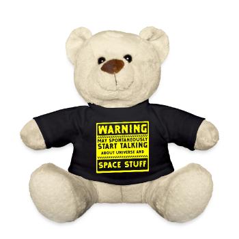 stars planet moon earth - Teddy Bear - black - Front