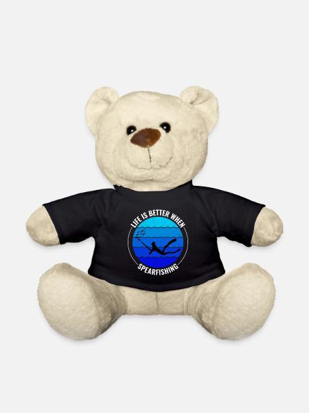 Speerfischen Speerfischen Speerfischer Fischen - Teddy - Schwarz