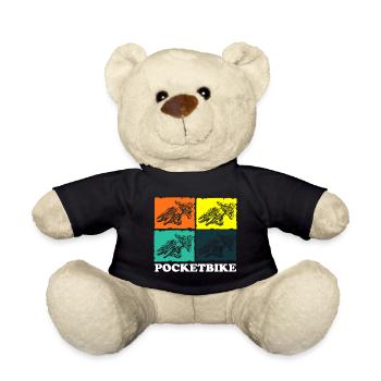 Motocross Cool Motorradfahrer Matsch - Teddy - Schwarz - Vorne