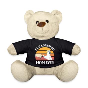 Kakadu lovers | Cockatoo Pet Birds Gift - Teddy Bear - black - Front