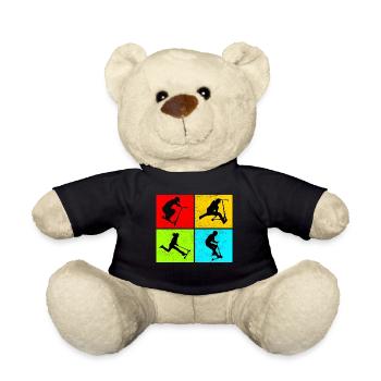 Stunt Scooter Freestyle Scootering Riding - Teddy Bear - black - Front