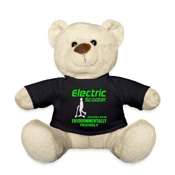 Electric Scooter Driver Motorized E-Scooter - Teddy Bear - black - Front